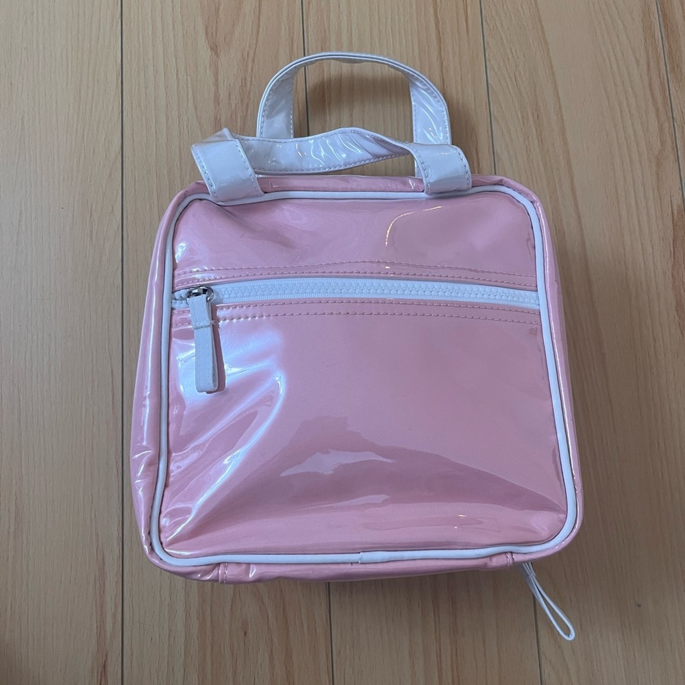 Pink and White Travel Toiletry Bag